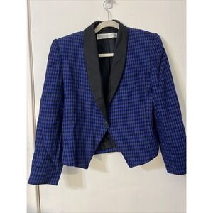 CHRISTOPHER KENT By SCHRADER Women's Wool  Blazer Jacket Blue Black Sz 6